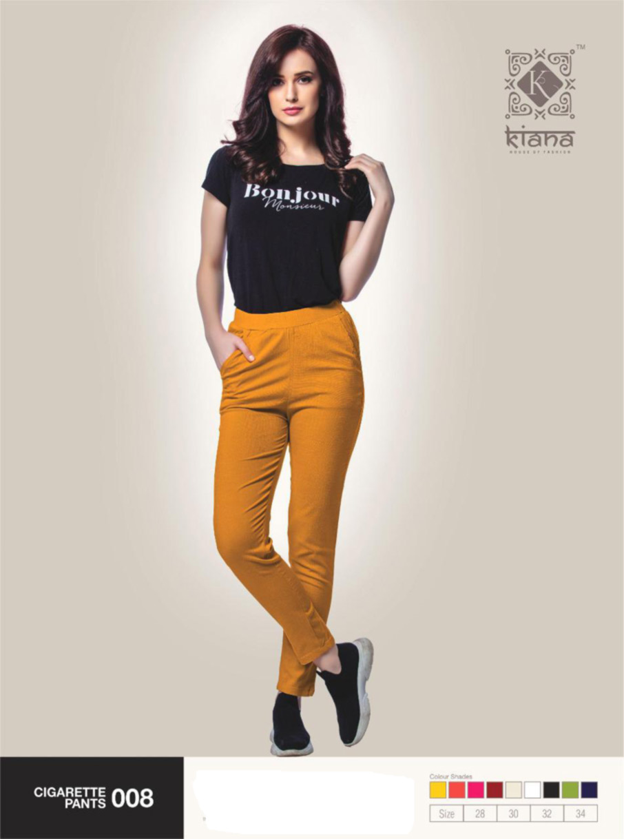 Wholesale Cotton Lycra Cigarette Pant Wholesale Cotton Lycra Cigarette Pant